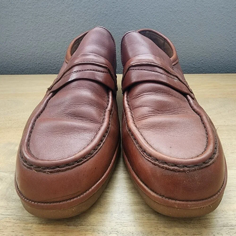 Vintage Dexter Brown Leather Slip On Loafers Mens Size 9.5 USA